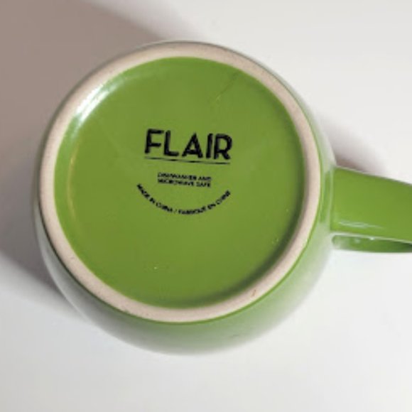 FLAIR OVERSIZED GREEN COFFEE MUG CUP - Picture 3 of 4